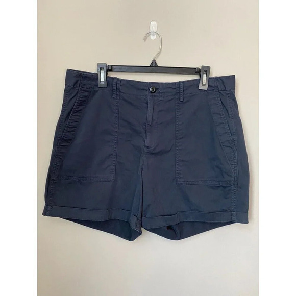 Gap Women's 5" Khaki Short in Navy, Size: 14 High Rise Chino Flat Front Casual - Picture 4 of 16